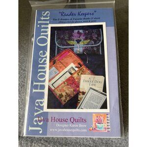 Java House Quilts "Reader Keepers" Sewing Pattern E-Readers Books Pockets